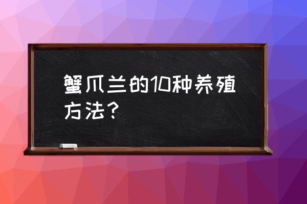 蟹爪兰秋天的养护方法 蟹爪兰的10种养殖方法? 蟹爪兰秋天的养护方法 蟹爪兰的10种养殖方法?