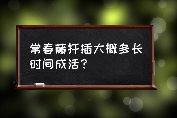 常青藤扦插几月份插是最好 常春藤扦插大概多长时间成活? 常青藤扦插几月份插是最好 常春藤扦插大概多长时间成活?