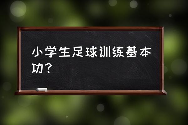 适合小学生的足球训练 小学生足球训练基本功? 适合小学生的足球训练 小学生足球训练基本功?